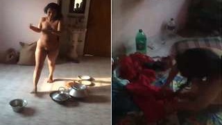 Desi babe in dress with clear audio in Bangla