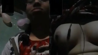 Bangladeshi girl flaunts her beautiful breasts in a village setting