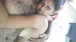 Indian college girl takes a selfie of her cute boobs and pussy