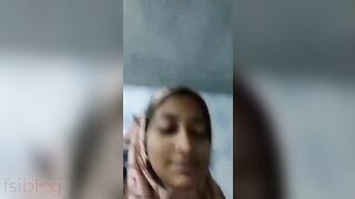 Muslim desi girl strips and shows off her big ass in the bathroom