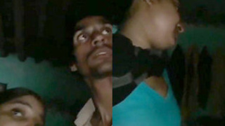 Desi babe gives a blowjob to her lover in fear of being caught