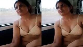 College girl gets fucked in car by boyfriend