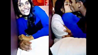Chennai babe enjoys sensual sloppy kissing with her boyfriend