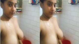 Exclusive video of a beautiful Indian girl exposing her breasts and pussy in part 3