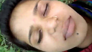 Indian village girl's erotic adventure in the jungle