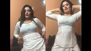 Chubby Sonam Chaudhury flaunts her curves in a tight dress and heels