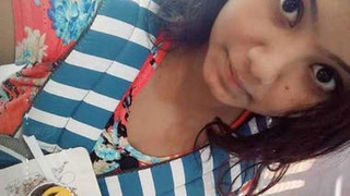 Beautiful Indian college girl flaunts her breasts for her lover