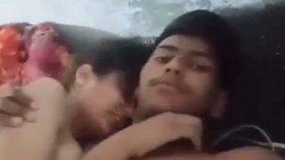 Amateur couple from village gets caught on camera having sex with clear Hindi talking