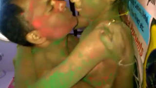 Holi celebration turns into a steamy sexual encounter