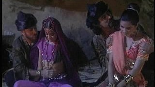 Indian cougar takes on two men in hardcore group sex session