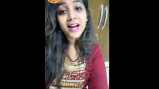 Priya Pullvai's first time on camera in Telegu video