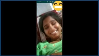 A village girl flaunts her breasts in a video