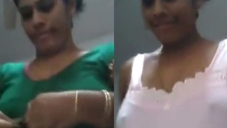 Indian aunty undressing and putting on new clothes