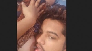 Lover sucking on girlfriend's breasts in passionate encounter