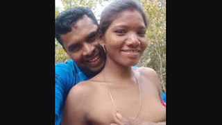 Tribal wife's passionate love making with her husband