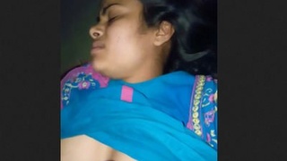 Indian village woman indulges in pleasure