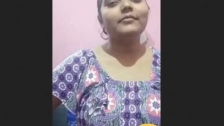 Indian girl flaunts her breasts in a live video call