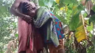 Bangla bhabhi gives a blowjob to a debar in a banana field