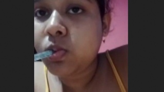 Indian girl demonstrates her skills for lover
