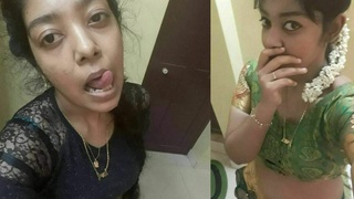 Indian girl with a hungry face and a desire for sex