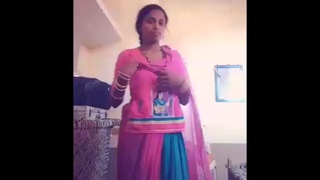 Desi bartender's wife from Barmer gets naughty in public