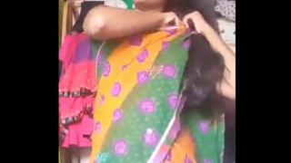 Indian girl in saree gets naughty on camera