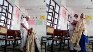 Pakistani school headmaster gets down and dirty with young female teacher