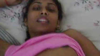Blonde Indian girl gives oral and gets her ass pounded by boyfriend