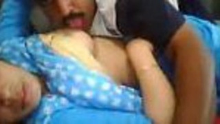 Indian wife and husband have steamy sex in bedroom