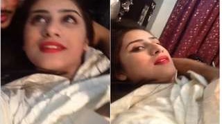 Lusty Pakistani babe fondles her lover's breasts in steamy video