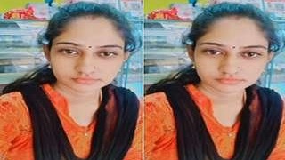Telugu girl's solo masturbation on video call