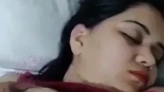 Big boobs bhabhi pretends to be asleep while her brother touches her