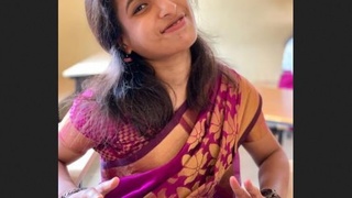Young Indian girl pleasures herself with her fingers in a sensual video