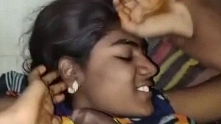 Tamil babe begs for darkness before giving a blowjob