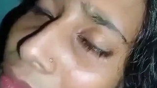 Beautiful teenage girl moans with pleasure during intense sex