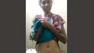 Indian village bhabhi's big boobs on full display