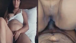 South Indian aunty and her husband friend in a steamy video