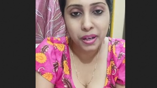 Rupa's cleavage on display during live webcam show