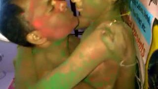 Holi celebration with desi lovers and bhang sex