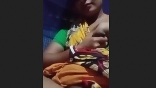 Busty babe Boudi fingering herself to orgasm