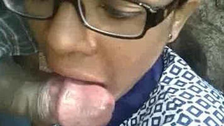 A Bihar girl gets a blowjob in the park