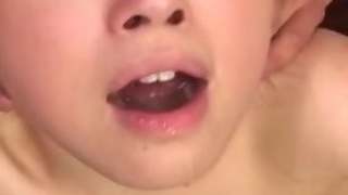 Swallowing the fullest amount of ppp in mouth in a video