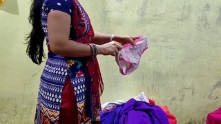 Dressed maid gets her pussy destroyed for a thousand rupees