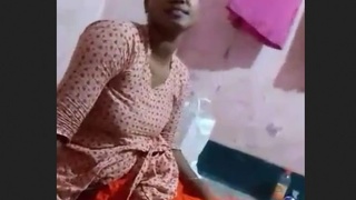 Bhabi in marriage gives her lover a sensual blowjob and sex